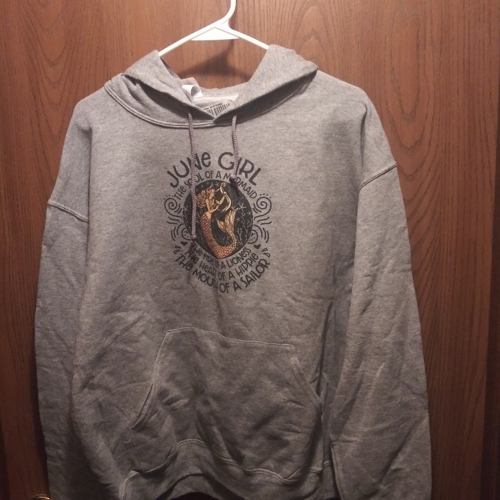 One gray hoodie